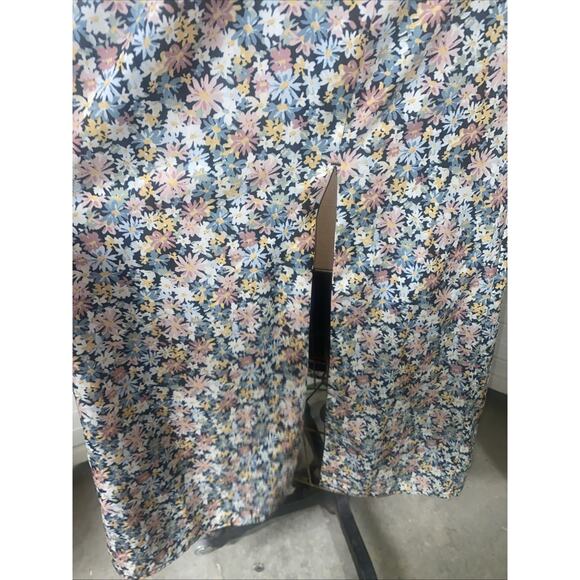 Beyond The Radar Women's Floral Print Split Leg Midi Pencil Dress Lined Large - Picture 9 of 11